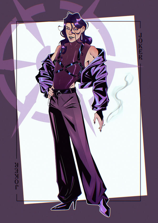 VTM TTRPG character design - Avery Final Design
